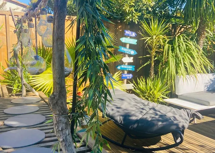 évasion Tropicale - Artiste Bali&jacuzzi Pour Le Avec Baignoire Séjour chez l'habitant Mérignac